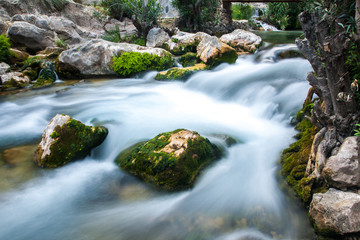 Fototapeta na wymiar Waterfall with stones