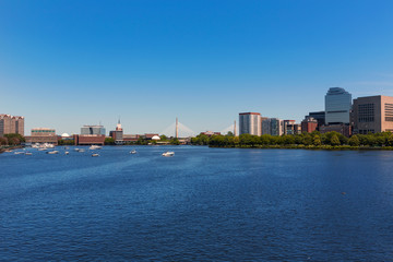 Fototapeta premium Boston from Longfellow Bridge in Massachusetts
