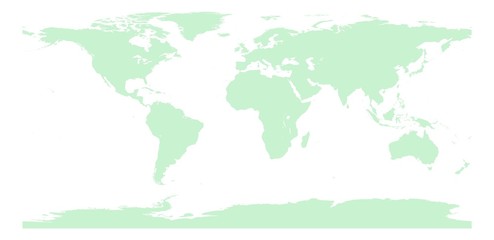 Weltkarte hellgrün