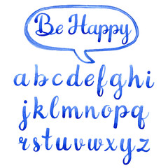 Hand drawn elegant watercolor calligraphic font for your design.