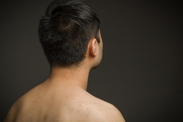 Naklejka premium Model isolated from behind