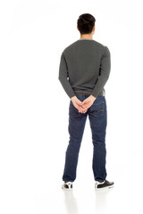 Naklejka premium Model isolated from behind