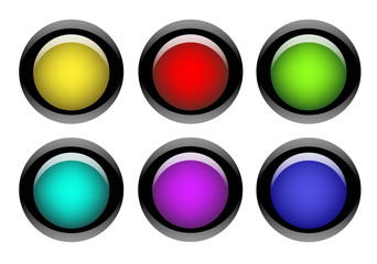 Set of color web buttons