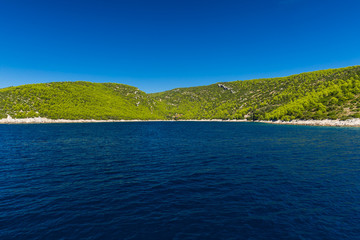 Beatiful landscape scenery on Croatian island Brac.