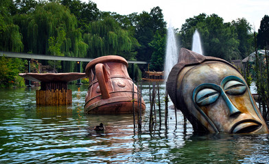 Statue in Lake