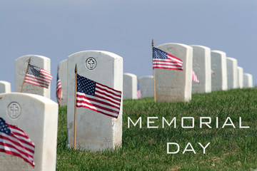 Memorial Day - Fort Rosecrans National Cemetery - obrazy, fototapety, plakaty