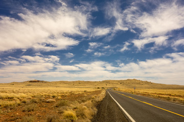 road to Meteor Crater in Winslow Arizona USA