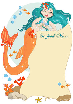 Mermaid with Seafood Menu