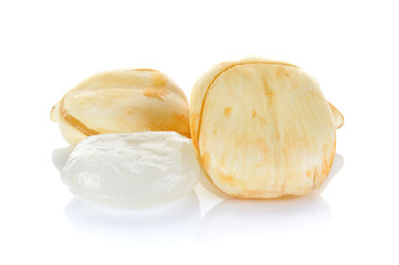 Asian Palmyra palm, Toddy palm, Sugar palm isolated on white bac