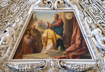 Fototapeta premium Fragment of the dome in the Chapel of the Holy Spirit, Salzburg Cathedral, Austria.