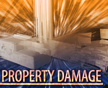 Property Damage Abstract Concept Digital Illustration