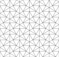 Obraz premium Black and white geometric seamless pattern with line, triangle.