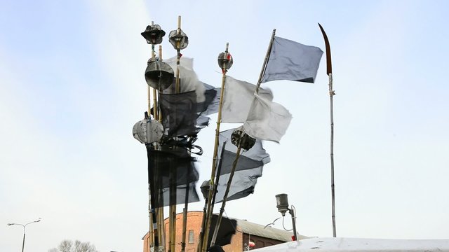 Markierungsbojen eines Fischkutters
