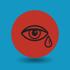 Obraz premium Eye and teardrop symbol