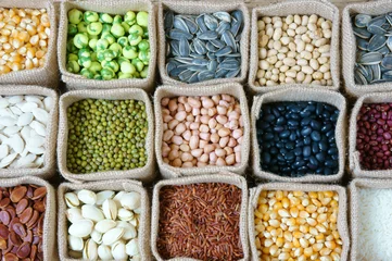 Tuinposter Collection of grain, cereal, seed, bean © xuanhuongho
