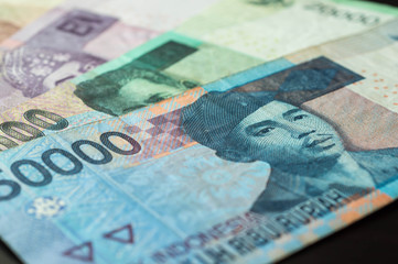 Some banknotes of Indonesian rupiah