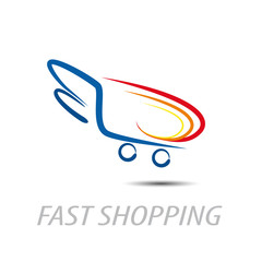 Vector logo fast shopping