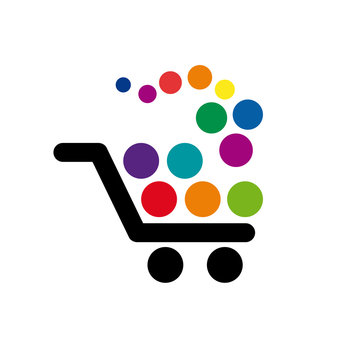 Vector logo discount. Shopping cart