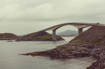 Wall murals Atlantic Ocean Road Bridge in Norway