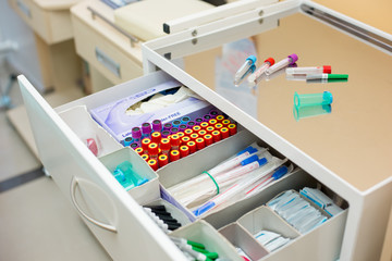 Close up of blood tube.