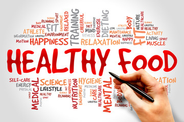 Healthy Food word cloud, health concept