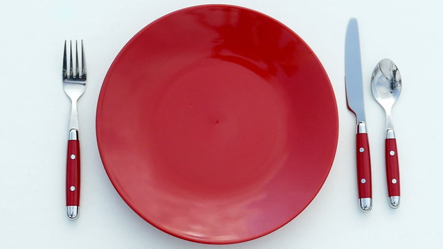 Breaking Red Plates in Slow Motion Kitchen Catastrophe