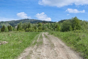 Fototapeta na wymiar Pathway in mountain.