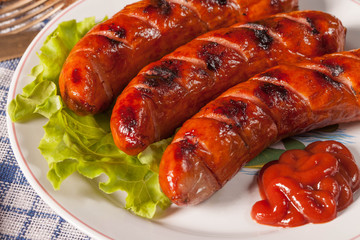 Grilled sausage.