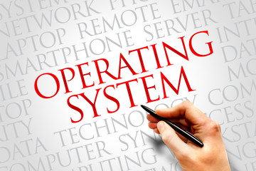 Operating System word cloud concept