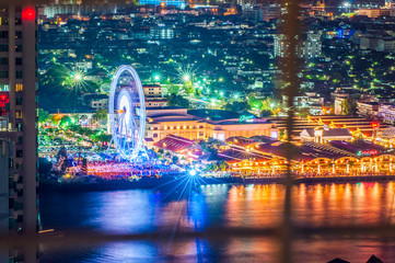 nightlife view city scape of Bangkok