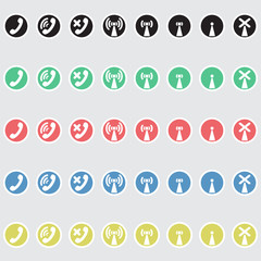 Set of vector icons telephony