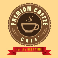 Coffee cup icon vector, Creative design cafe idea