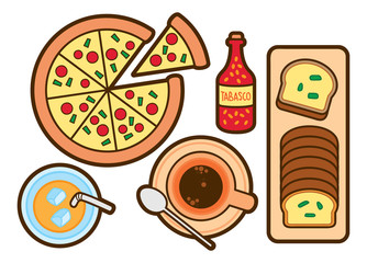 Food and beverage cute icon