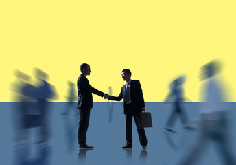 Business People Handshake Greeting Agreement Corporate Concept