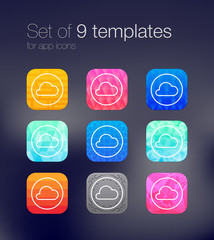 Obraz premium App icon backgrounds