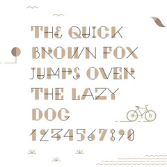 Vintage hipster geometric font