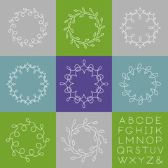 Line art vector monograms