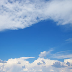 white clouds in the blue sky