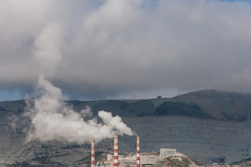 industrial panorama view in Novorossijsk