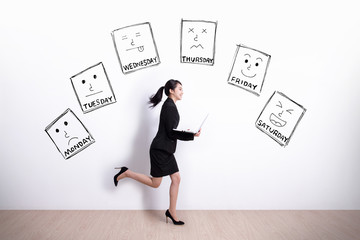 Day of week face expression