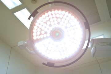 surgical lamps in operation room. 