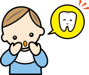 乳歯の生え始めた赤ちゃん