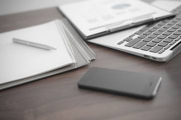 Showing business and financial report. Accounting