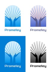 Prometey logo on the theme of Ancient Greek mythical personage