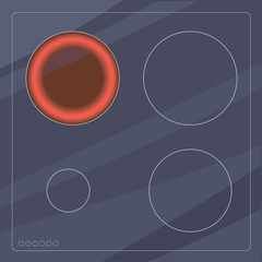 Kitchen stove. Vector