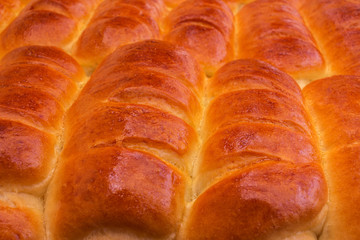 Fresh baked goods appetizing closeup