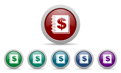 money vector web icon set