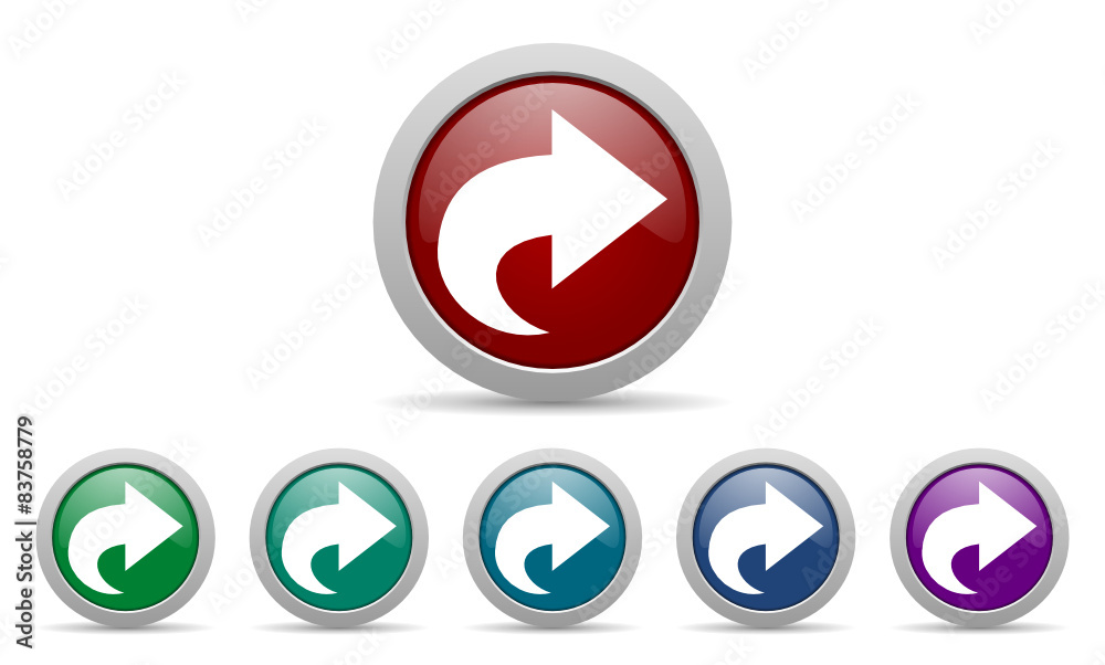 Aufkleber next vector web icon set