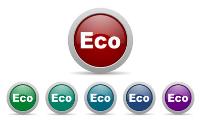 eco vector web icon set
