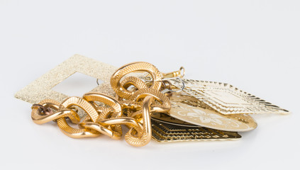 Homemade bead jewelry - Stock Image.